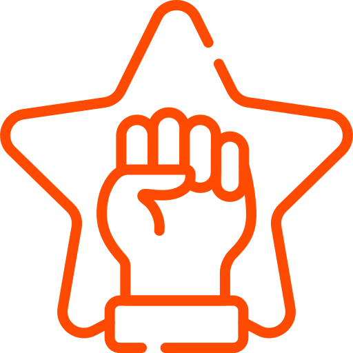 Hand and star icon